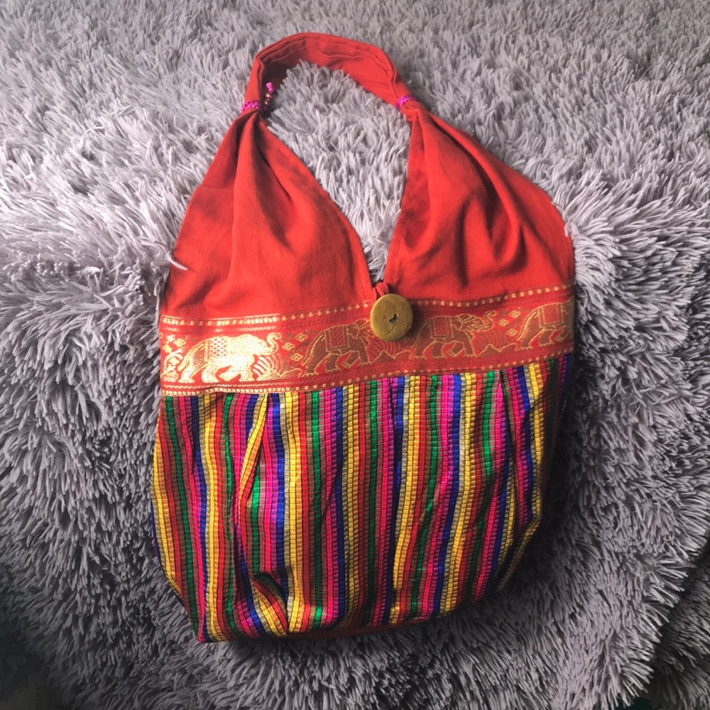 Vibrant elephant boho bag!